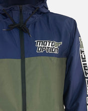 Load image into Gallery viewer, Stacked Windbreaker Jacket - Green and Navy
