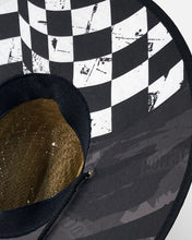 Load image into Gallery viewer, Stacked Checkers Straw Hat - Black and White
