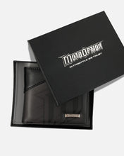 Load image into Gallery viewer, GHOSTED BI-FOLD LEATHER WALLET - BLACK
