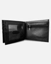 Load image into Gallery viewer, GHOSTED BI-FOLD LEATHER WALLET - BLACK
