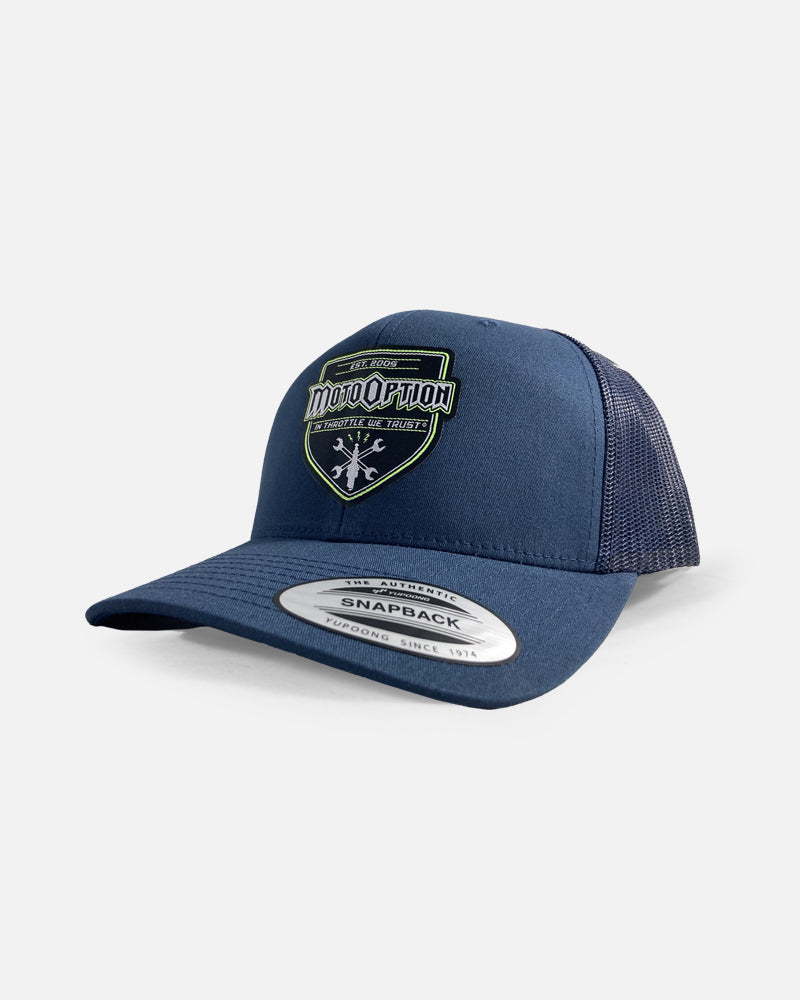 Neon Spark Trucker Hat - Navy
