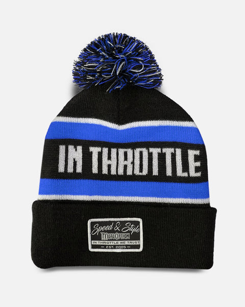 Speed and Style Pom Pom Beanie - Blue