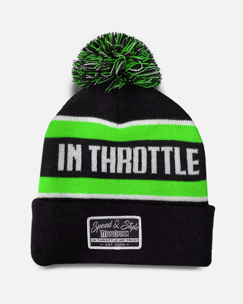 Speed and Style Pom Pom Beanie - Green