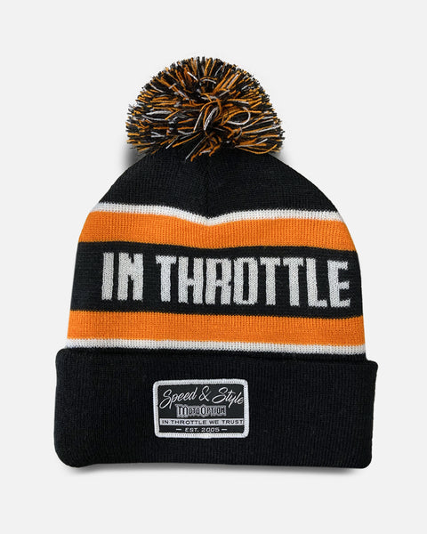 Speed and Style Pom Pom Beanie - Orange