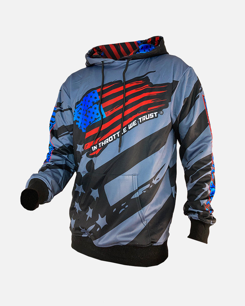 MENS WAVE THE FLAG PREMIUM HOODIE