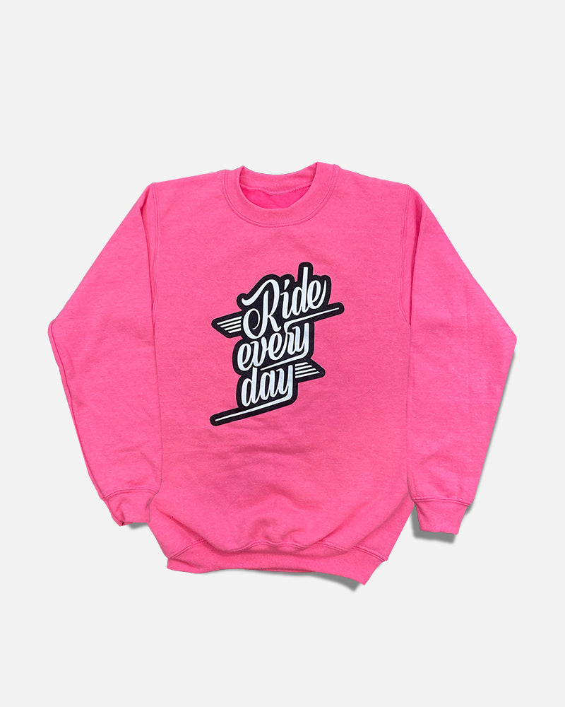 YOUTH RIDE EVERY DAY SWEATSHIRT - PINK