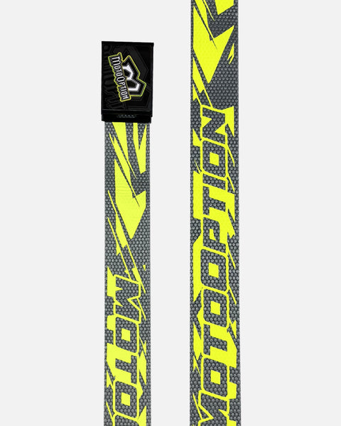 BROKEN WEBBING BELT - GRAY / NEON YELLOW